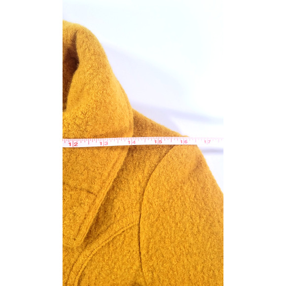 Vintage 90s Clothes by Revue 100% Wool Jacket Womens Petite Large Cropped Yellow - Picture 4 of 7